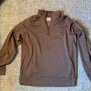 XL Grey Under Armour Quarter Zip Sweater